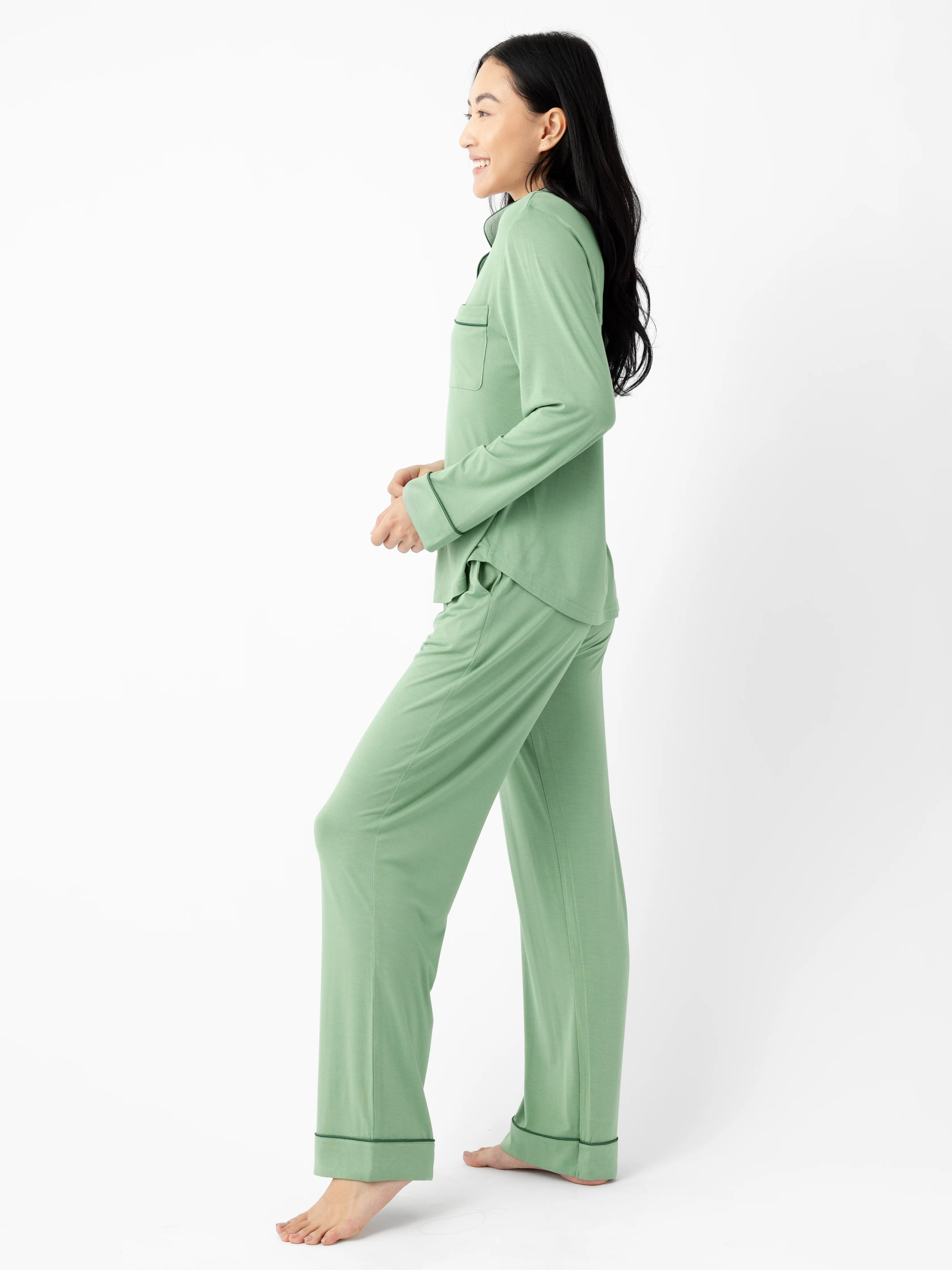Women's Bamboo Stretch-Knit Long Sleeve Pajama Set - Last Chance - Image 12