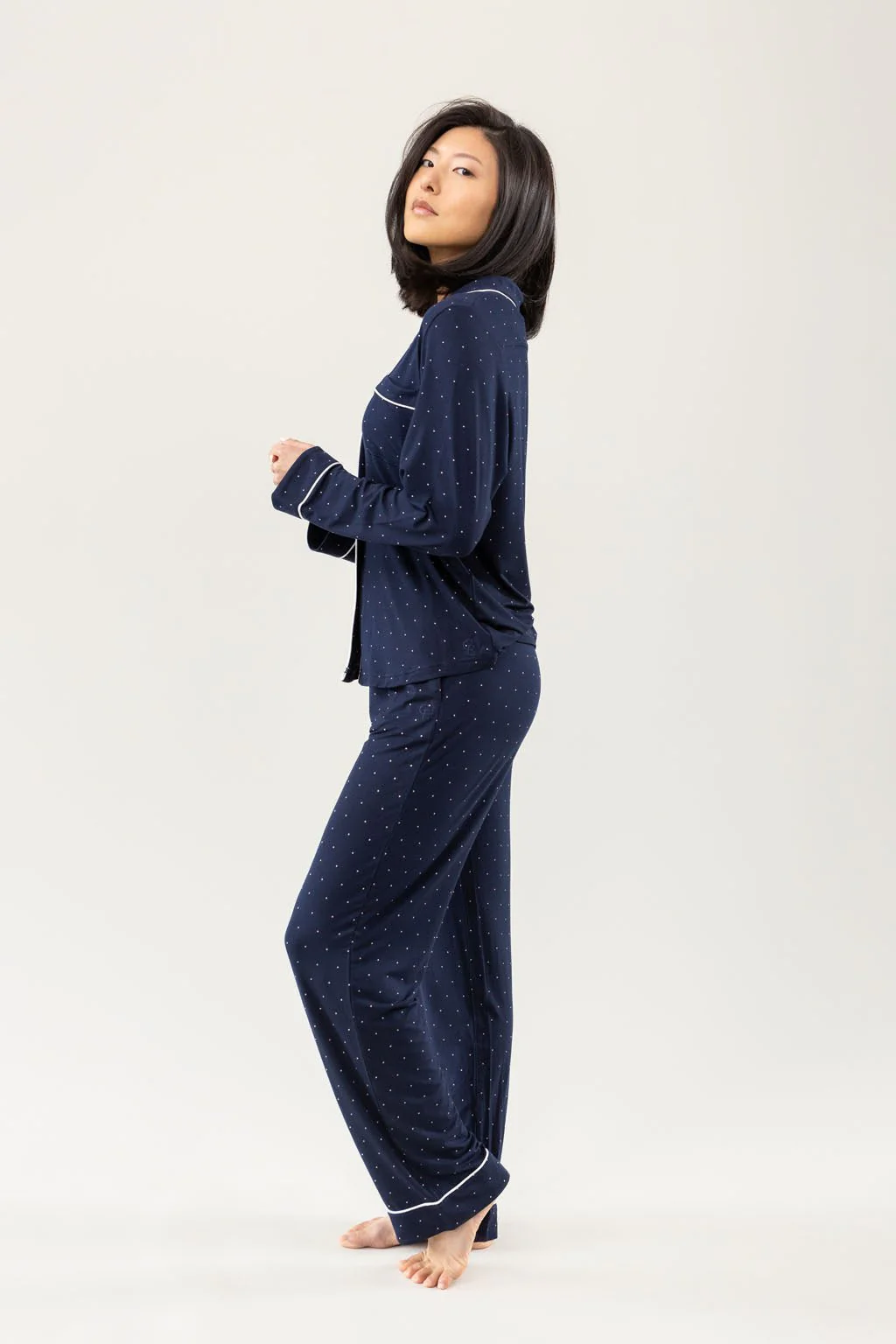 Women's Bamboo Stretch-Knit Long Sleeve Pajama Set - Last Chance - Image 14
