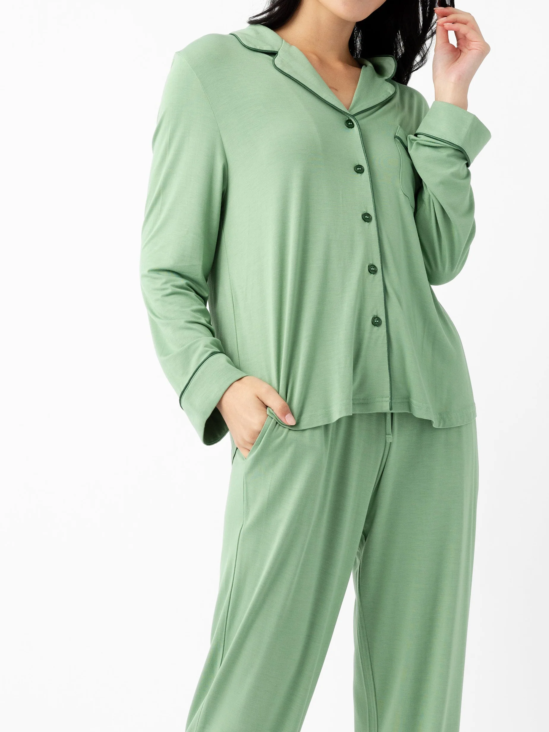 Women's Bamboo Stretch-Knit Long Sleeve Pajama Top - Last Chance - Image 24
