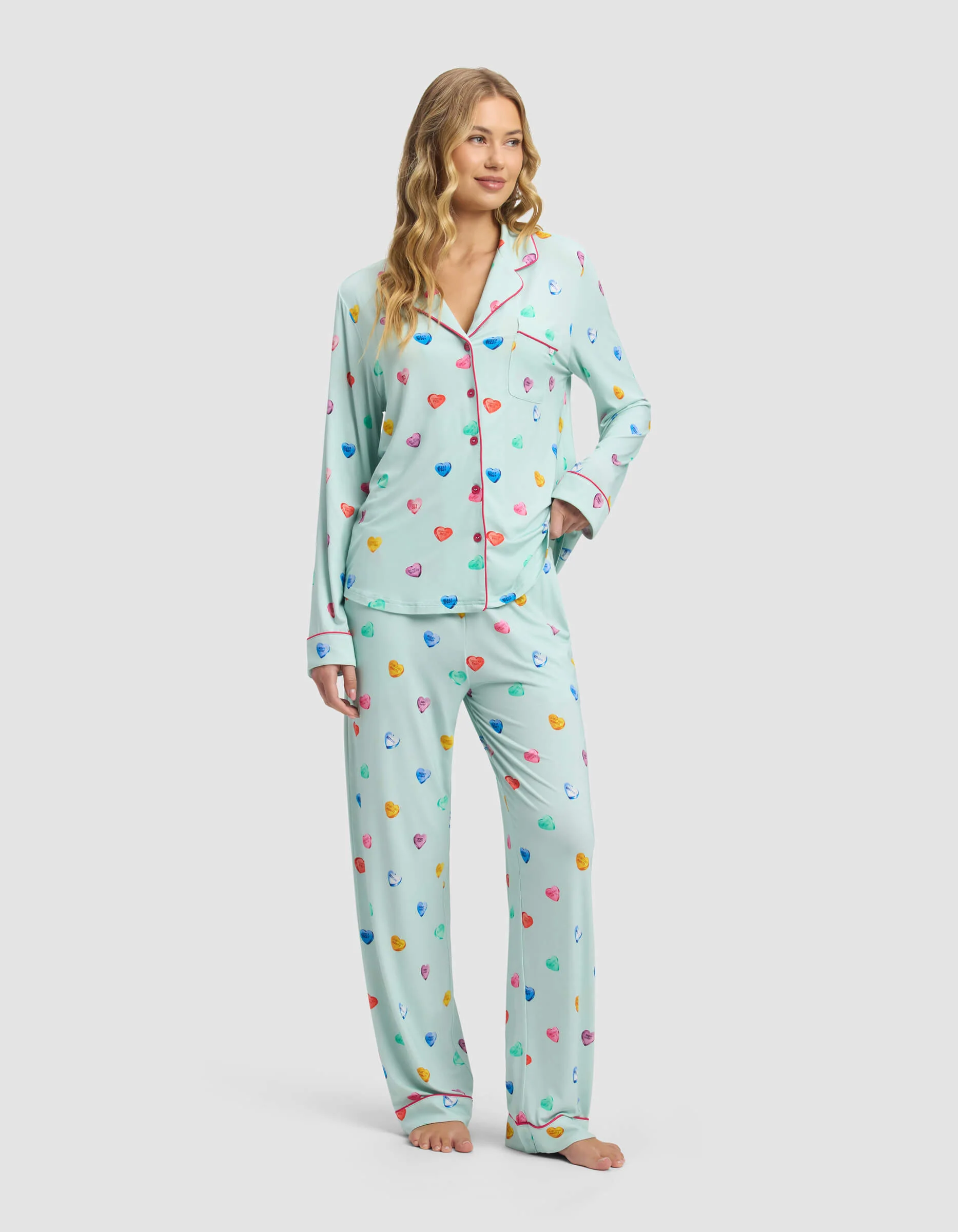 Women's Bamboo Stretch-Knit Long Sleeve Pajama Set - Last Chance - Image 3