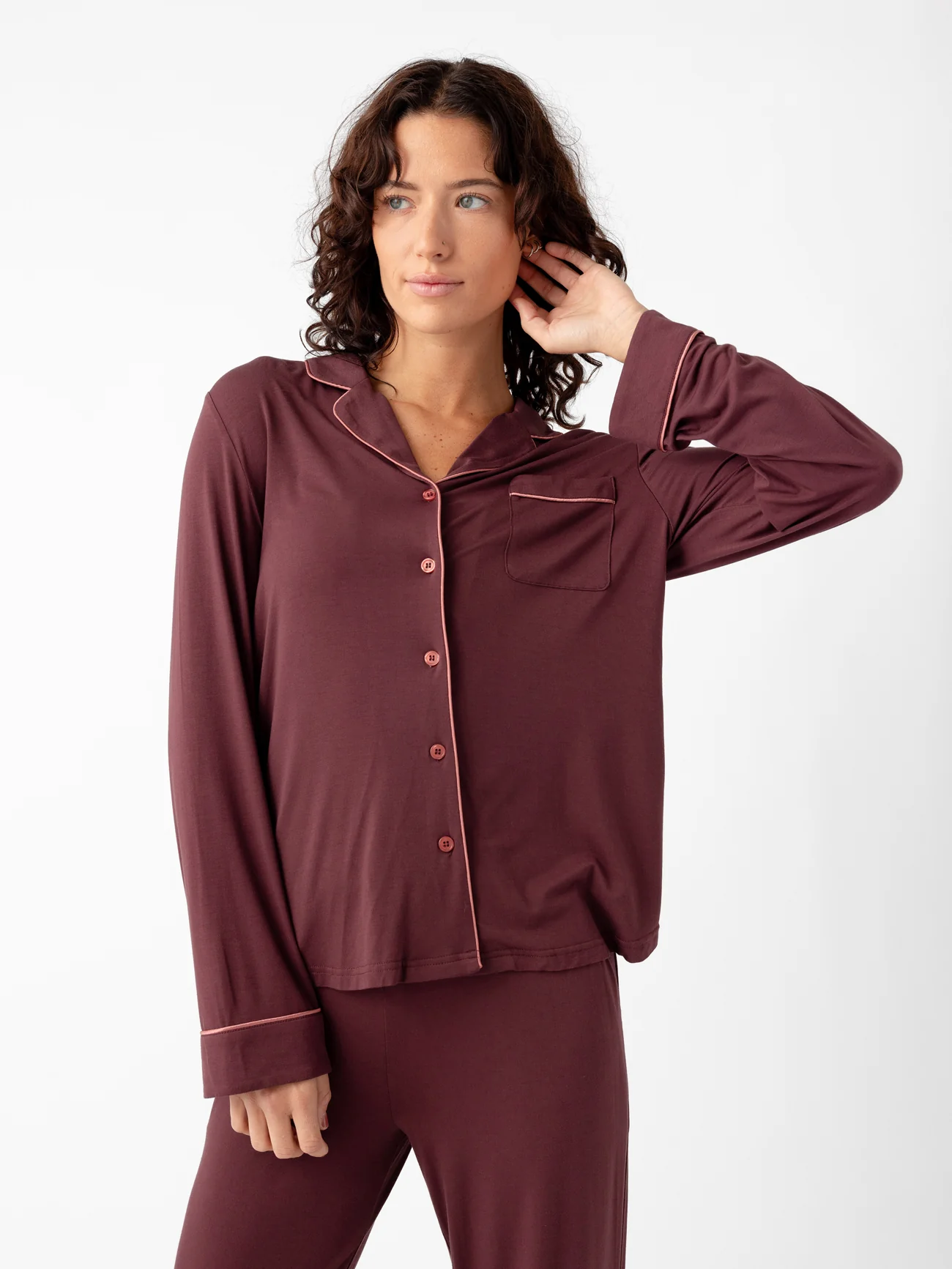 Women's Bamboo Stretch-Knit Long Sleeve Pajama Top - Last Chance - Image 20