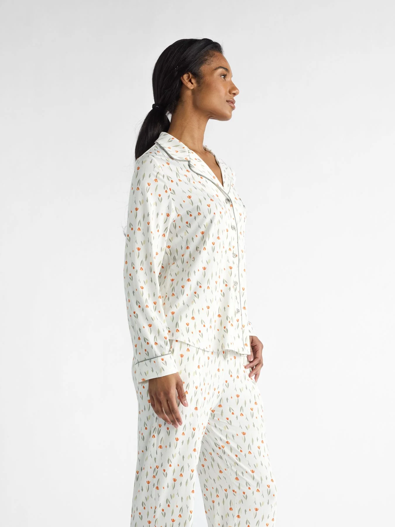 Women's Bamboo Stretch-Knit Long Sleeve Pajama Top - Last Chance - Image 42