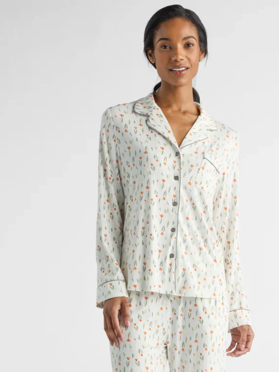Women's Bamboo Stretch-Knit Long Sleeve Pajama Top - Last Chance - Image 40