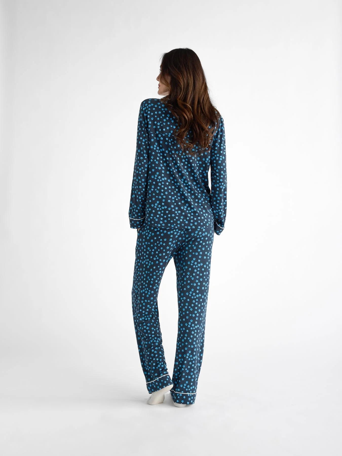 Women's Bamboo Stretch-Knit Long Sleeve Pajama Set - Last Chance - Image 50