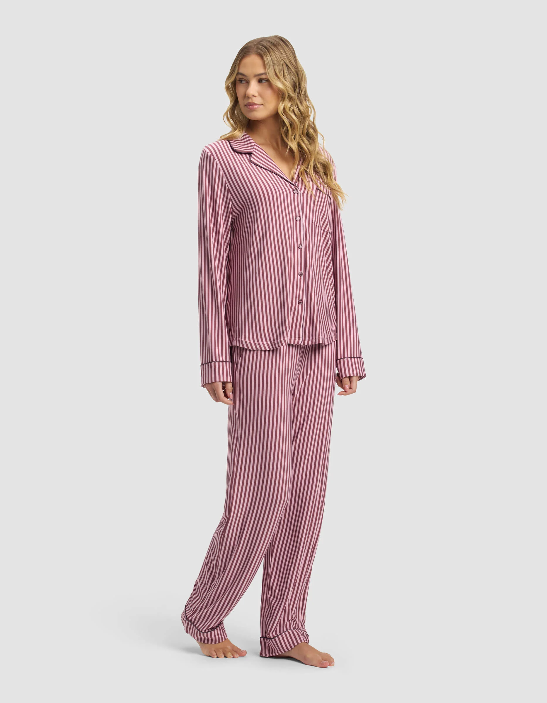 Women's Bamboo Stretch-Knit Long Sleeve Pajama Set - Last Chance - Image 60