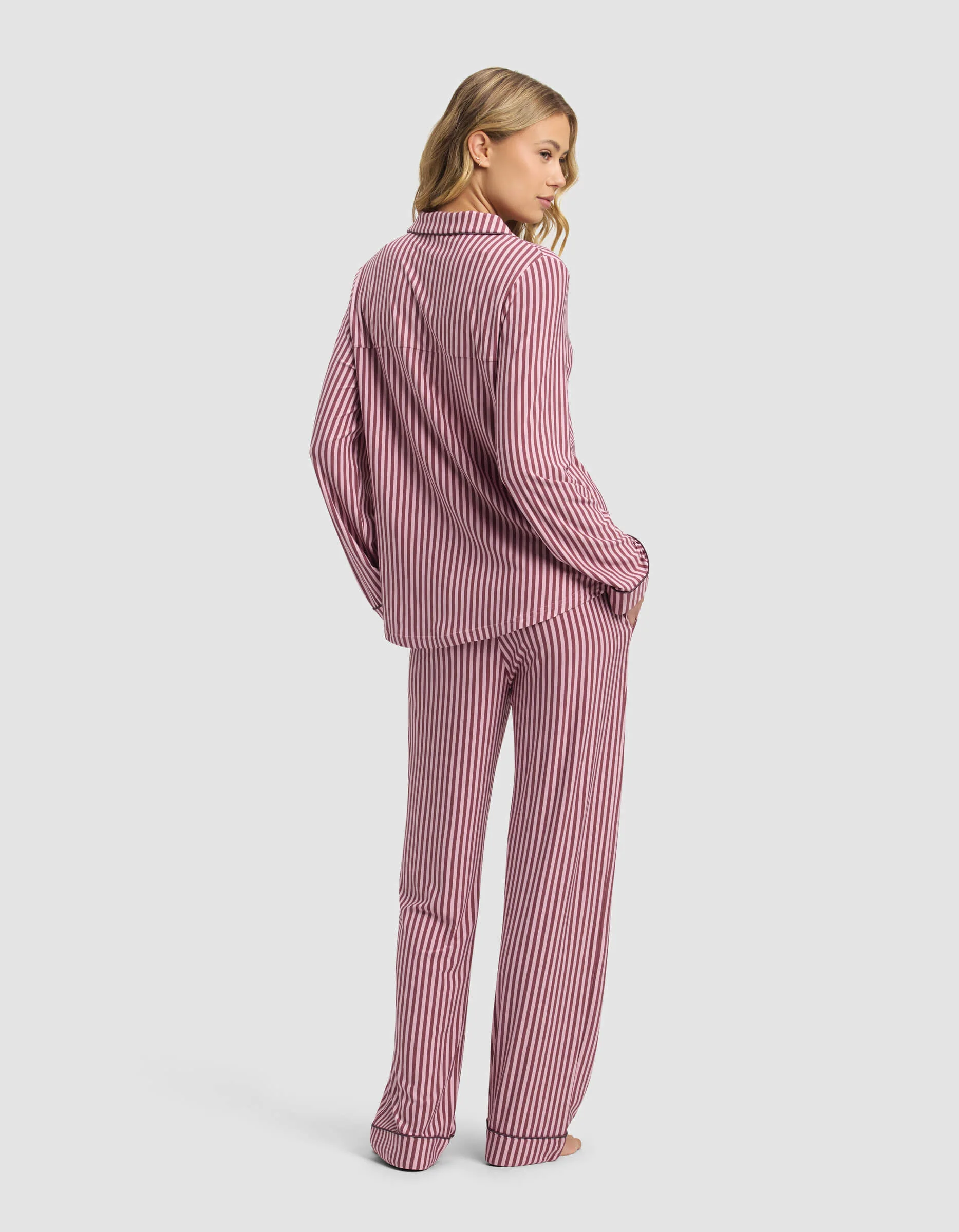 Women's Bamboo Stretch-Knit Long Sleeve Pajama Set - Last Chance - Image 61
