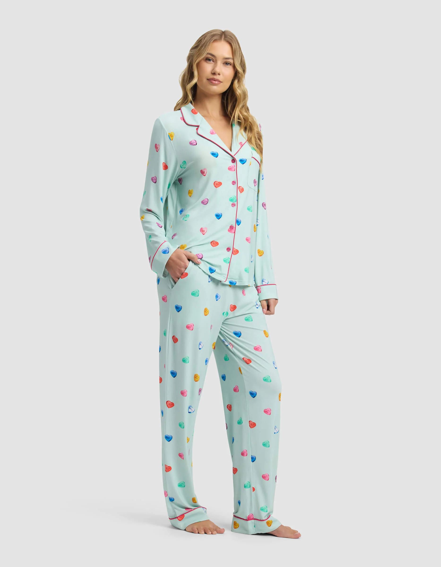 Women's Bamboo Stretch-Knit Long Sleeve Pajama Set - Last Chance - Image 65