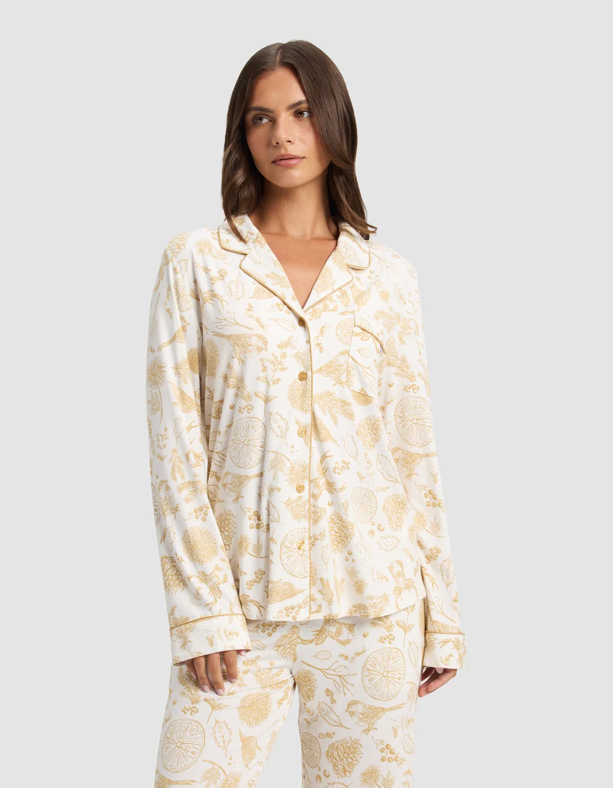 Women's Bamboo Stretch-Knit Long Sleeve Pajama Top - Last Chance - Image 7