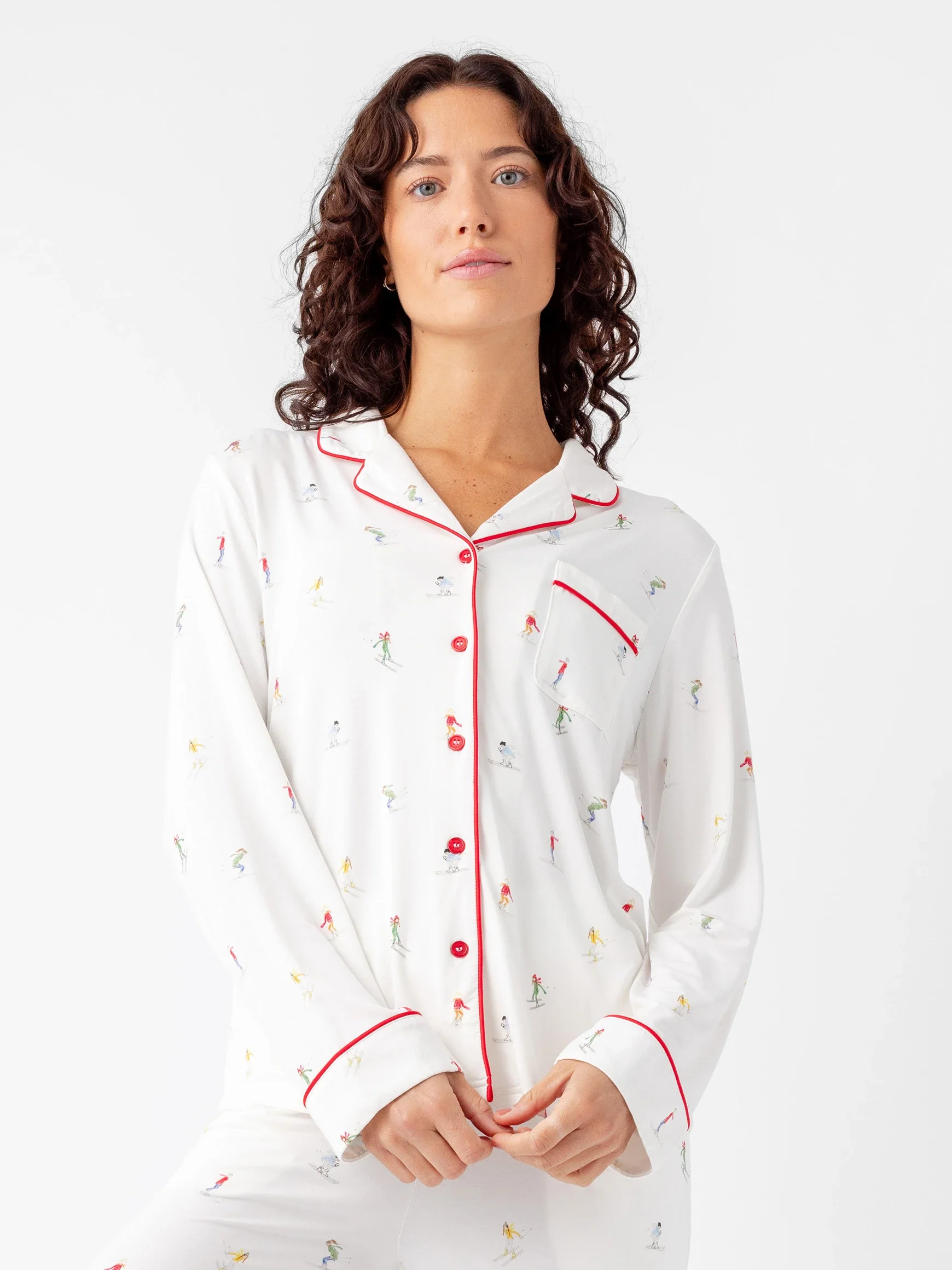 Women's Bamboo Stretch-Knit Long Sleeve Pajama Top - Last Chance - Image 15