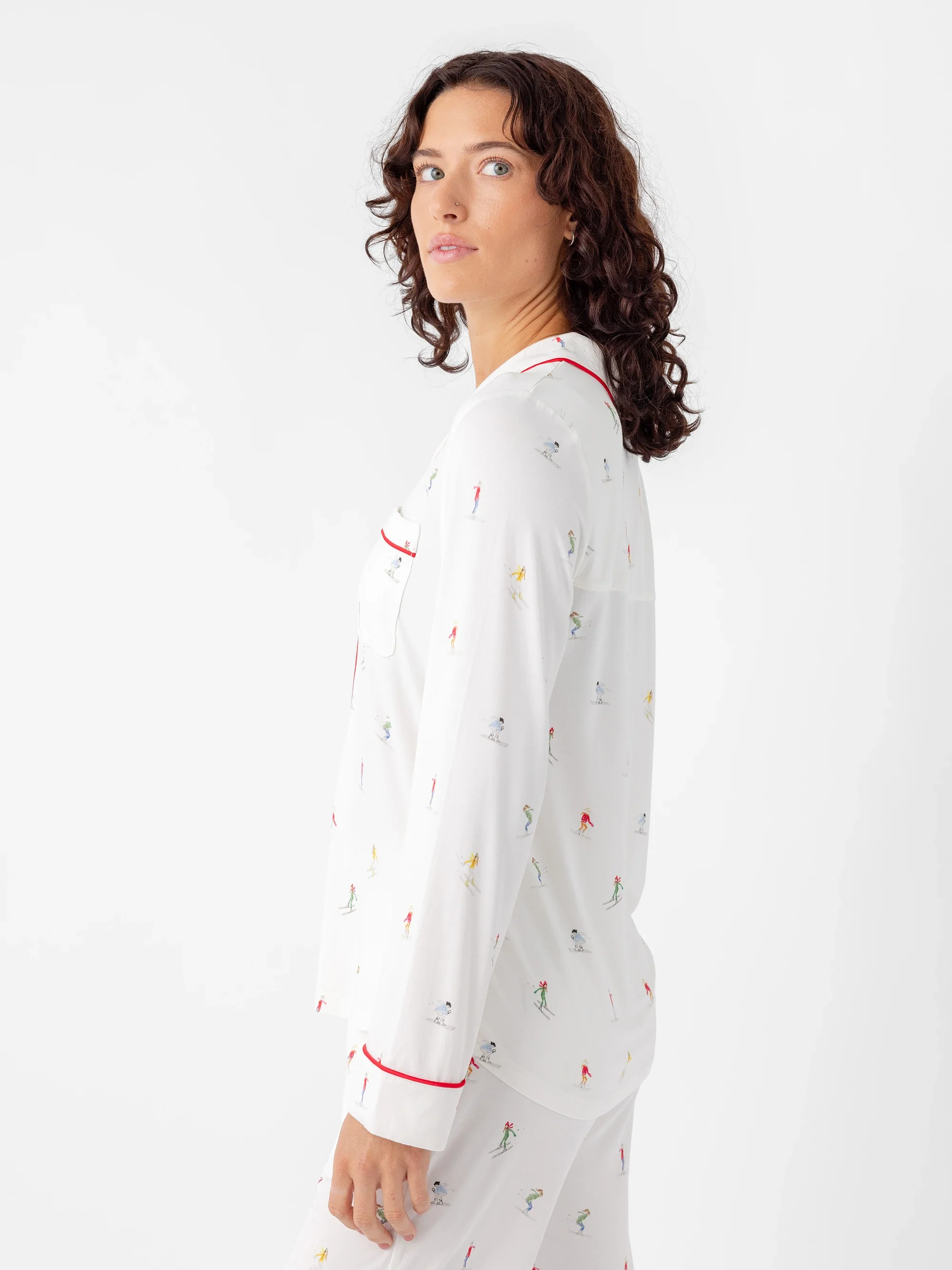 Women's Bamboo Stretch-Knit Long Sleeve Pajama Top - Last Chance - Image 16