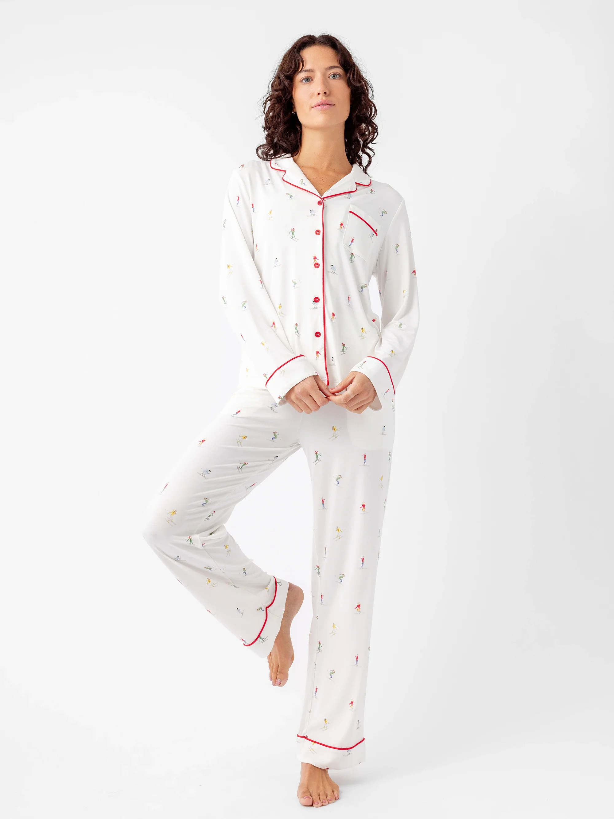 Women's Bamboo Stretch-Knit Long Sleeve Pajama Top - Last Chance - Image 19