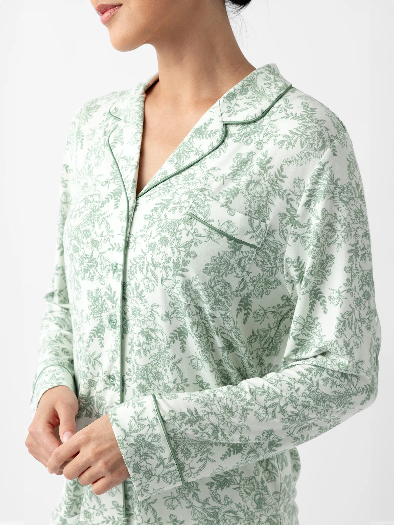Women's Bamboo Stretch-Knit Long Sleeve Pajama Top - Last Chance - Image 33