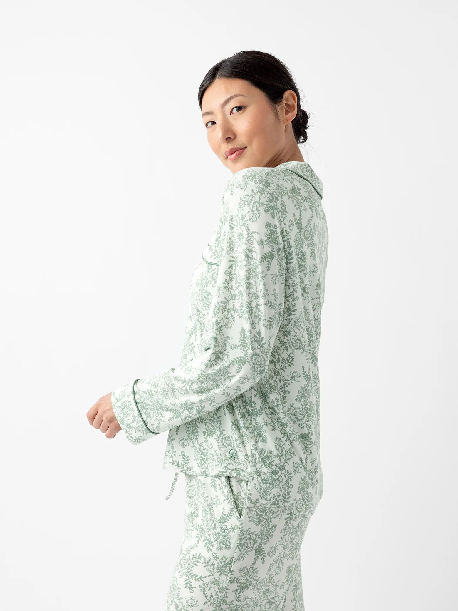 Women's Bamboo Stretch-Knit Long Sleeve Pajama Top - Last Chance - Image 35
