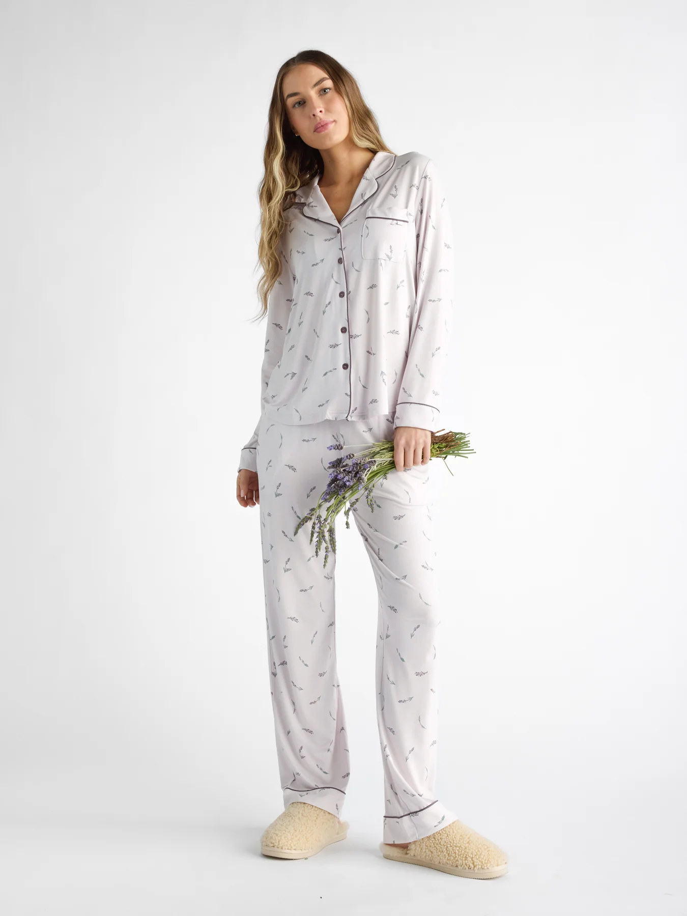 Women's Bamboo Stretch-Knit Long Sleeve Pajama Top - Last Chance - Image 39