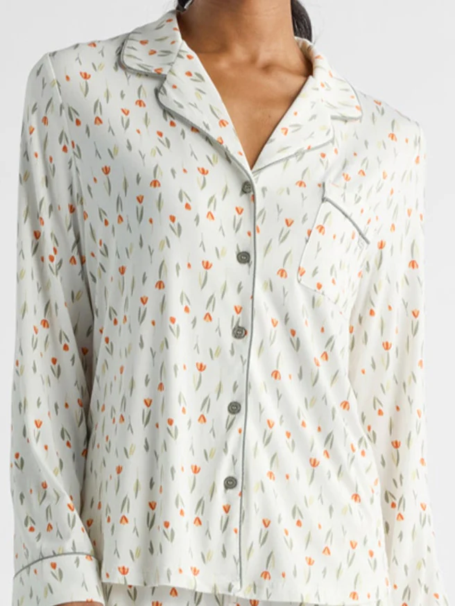 Women's Bamboo Stretch-Knit Long Sleeve Pajama Top - Last Chance - Image 41