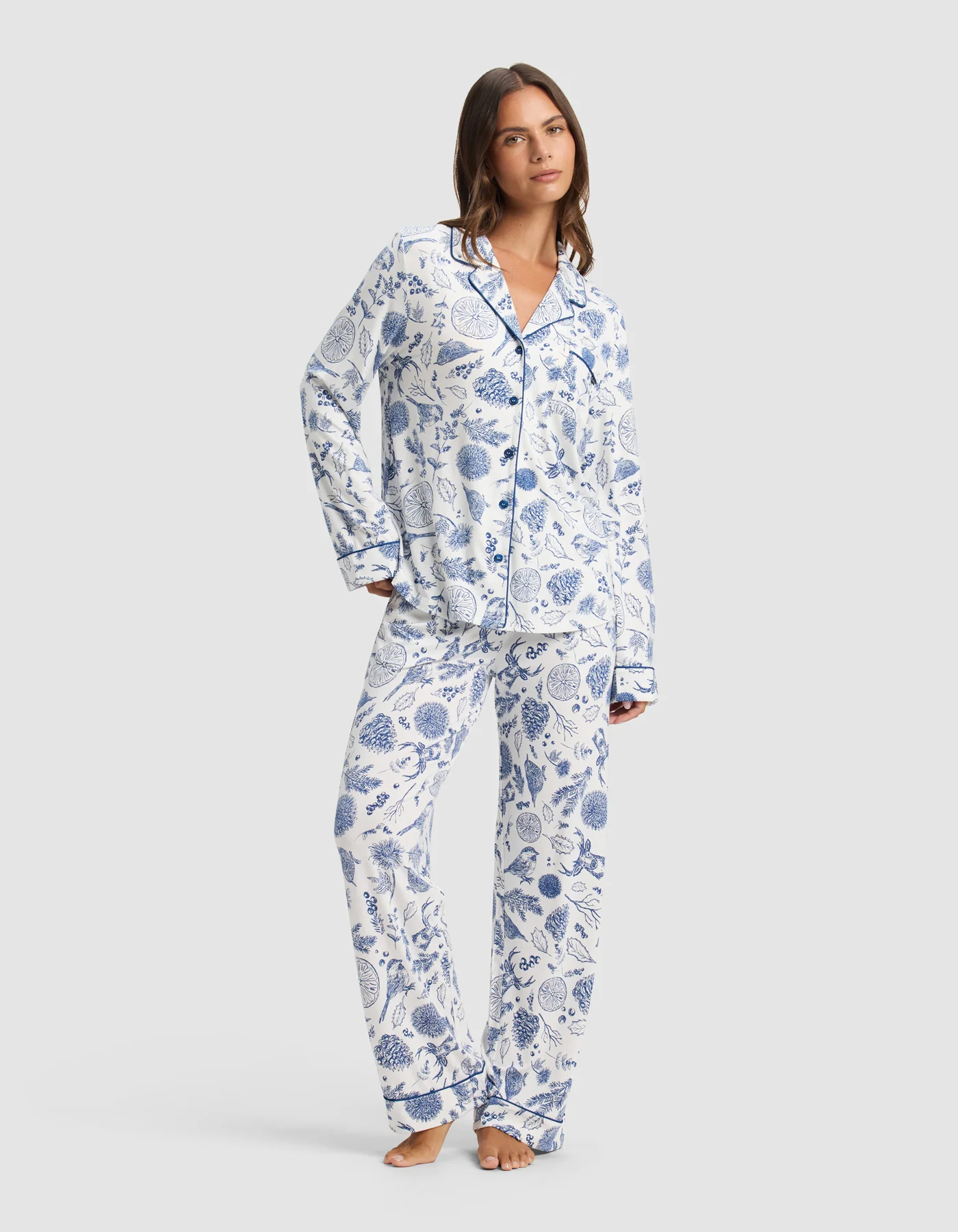 Women's Bamboo Stretch-Knit Long Sleeve Pajama Top - Last Chance - Image 46