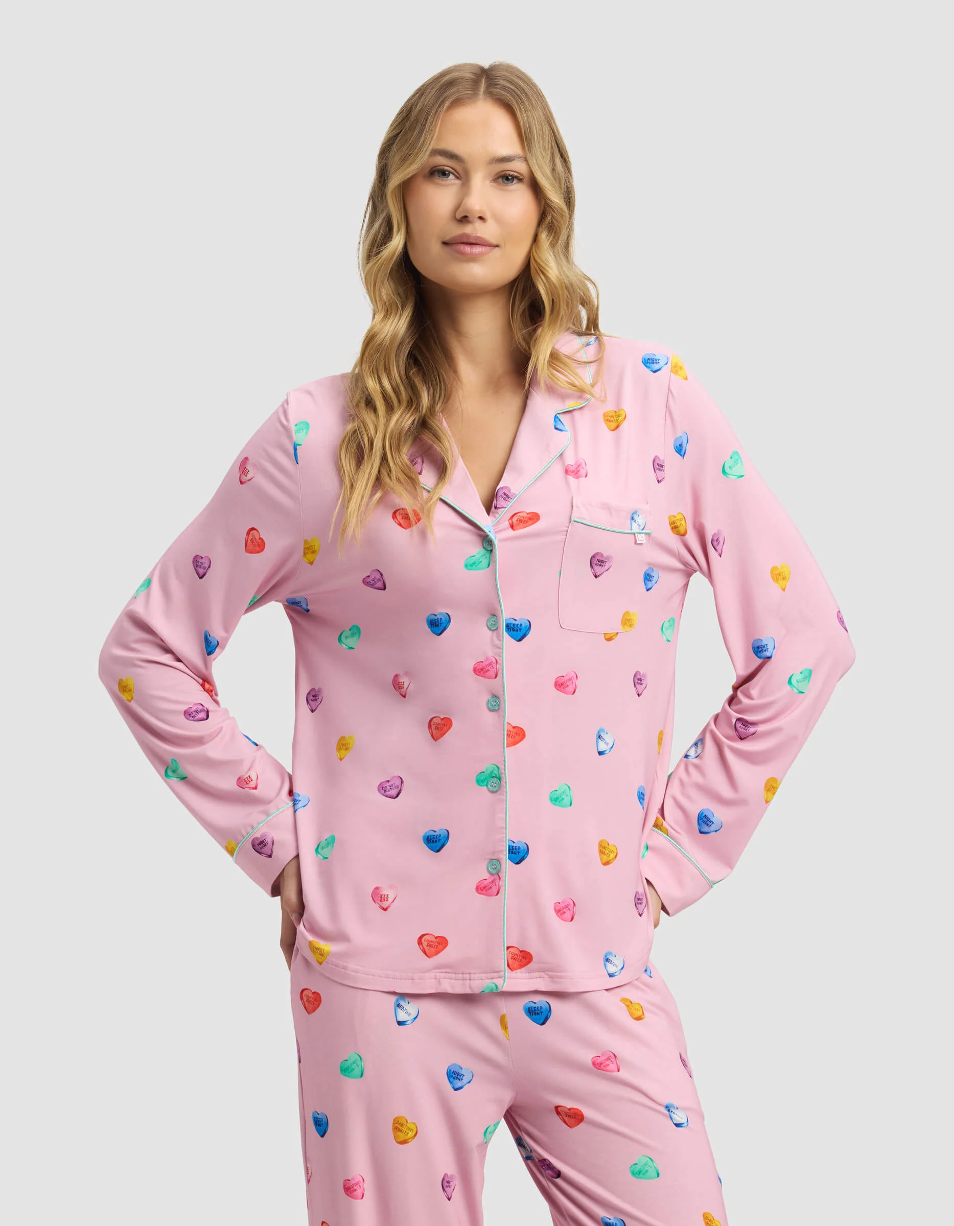 Women's Bamboo Stretch-Knit Long Sleeve Pajama Top - Last Chance - Image 48