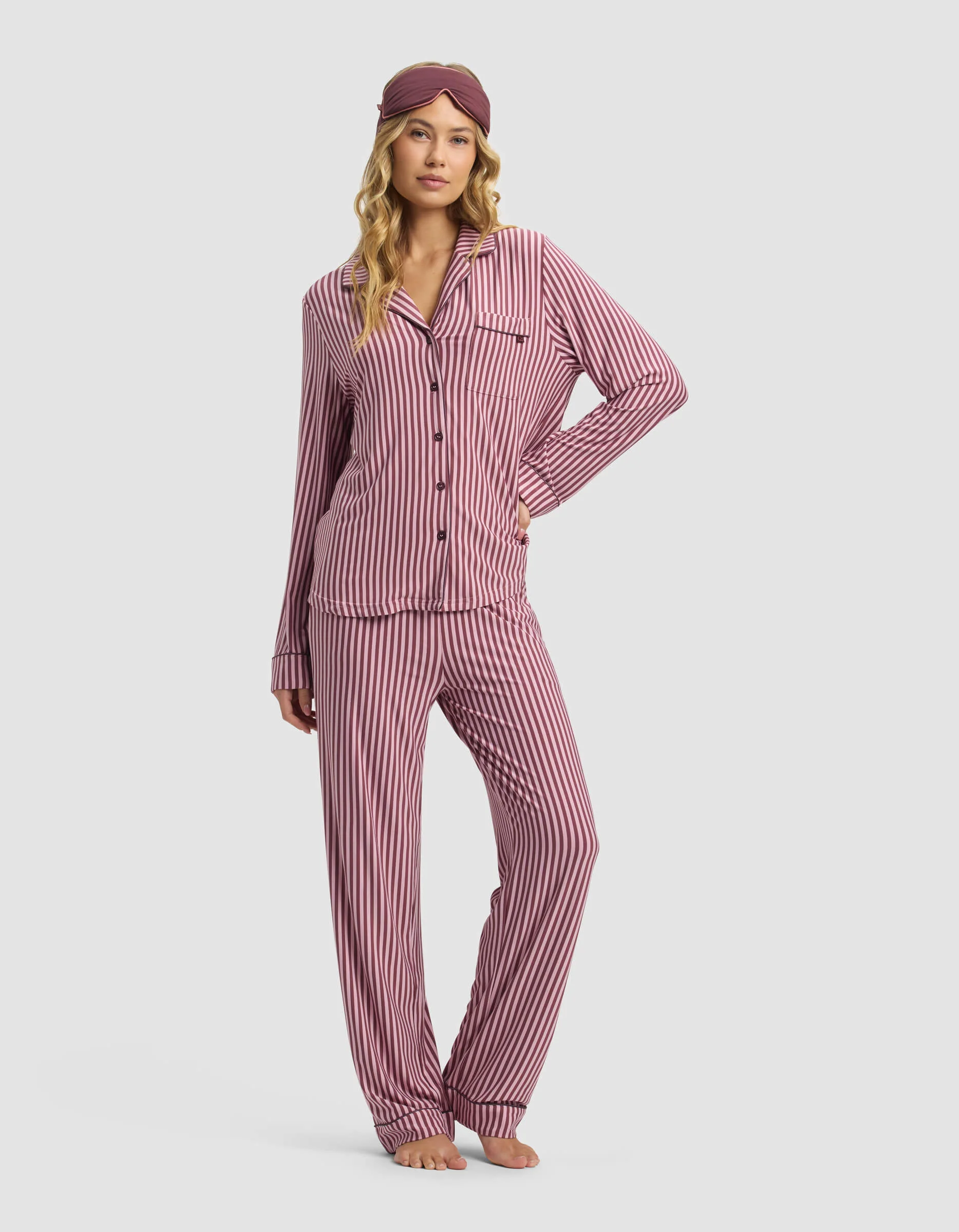 Women's Bamboo Stretch-Knit Long Sleeve Pajama Top - Last Chance - Image 54