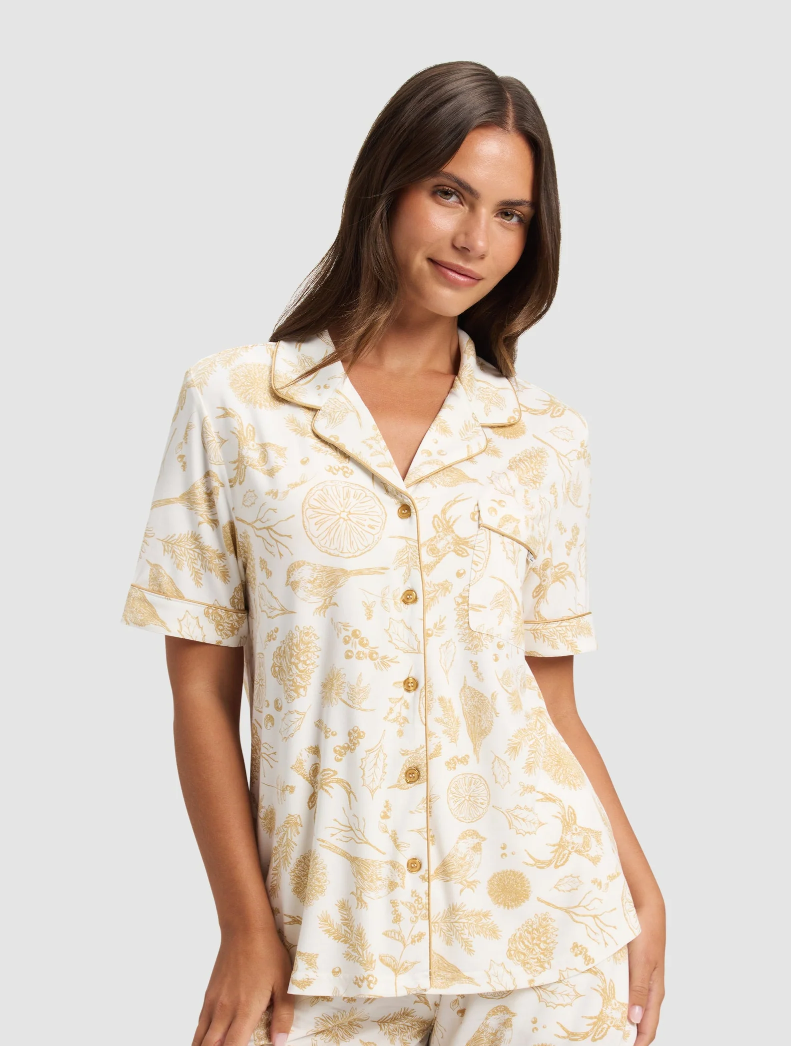 Women's Bamboo Stretch-Knit Short Sleeve Pajama Set - Last Chance - Image 10