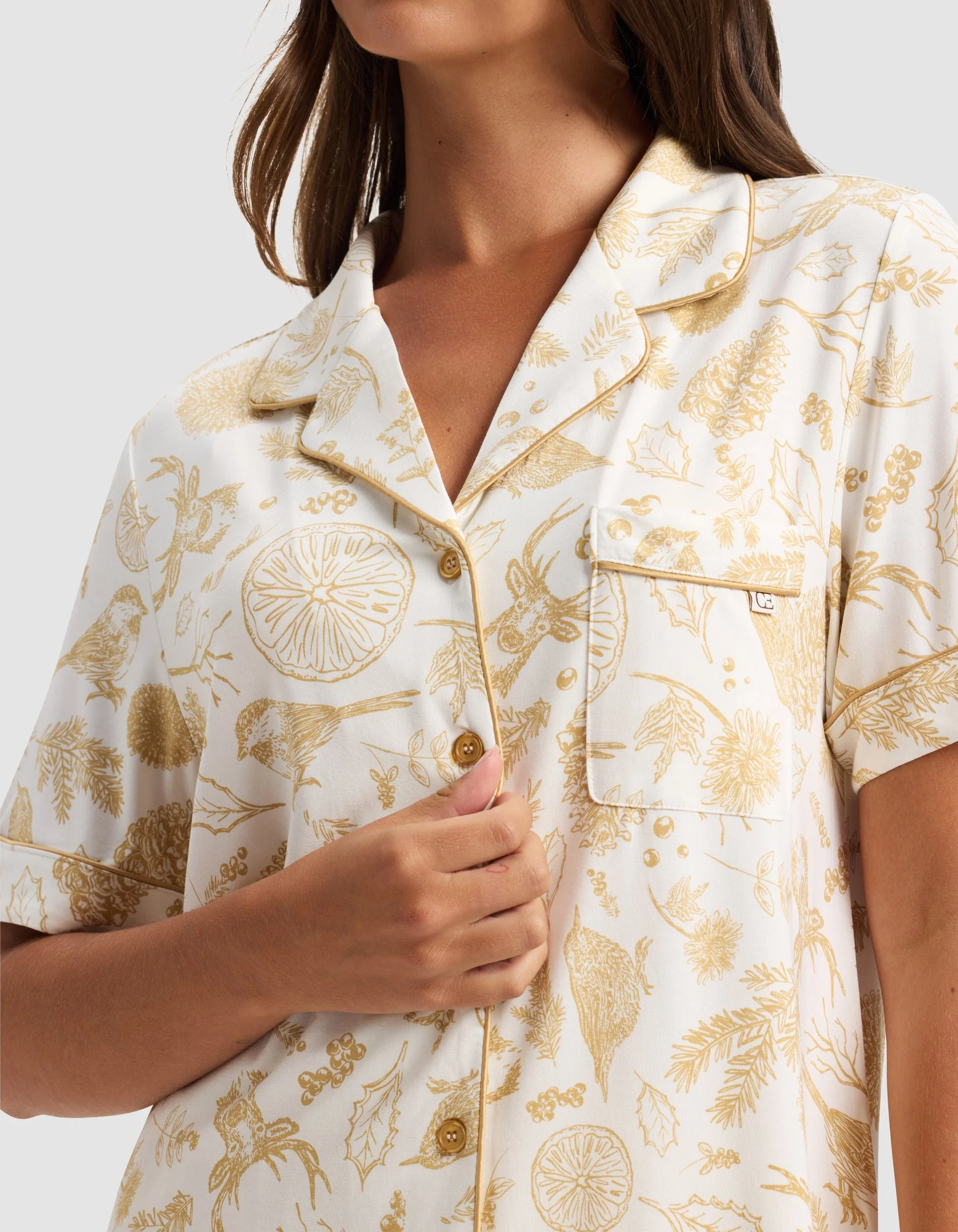 Women's Bamboo Stretch-Knit Short Sleeve Pajama Set - Last Chance - Image 11