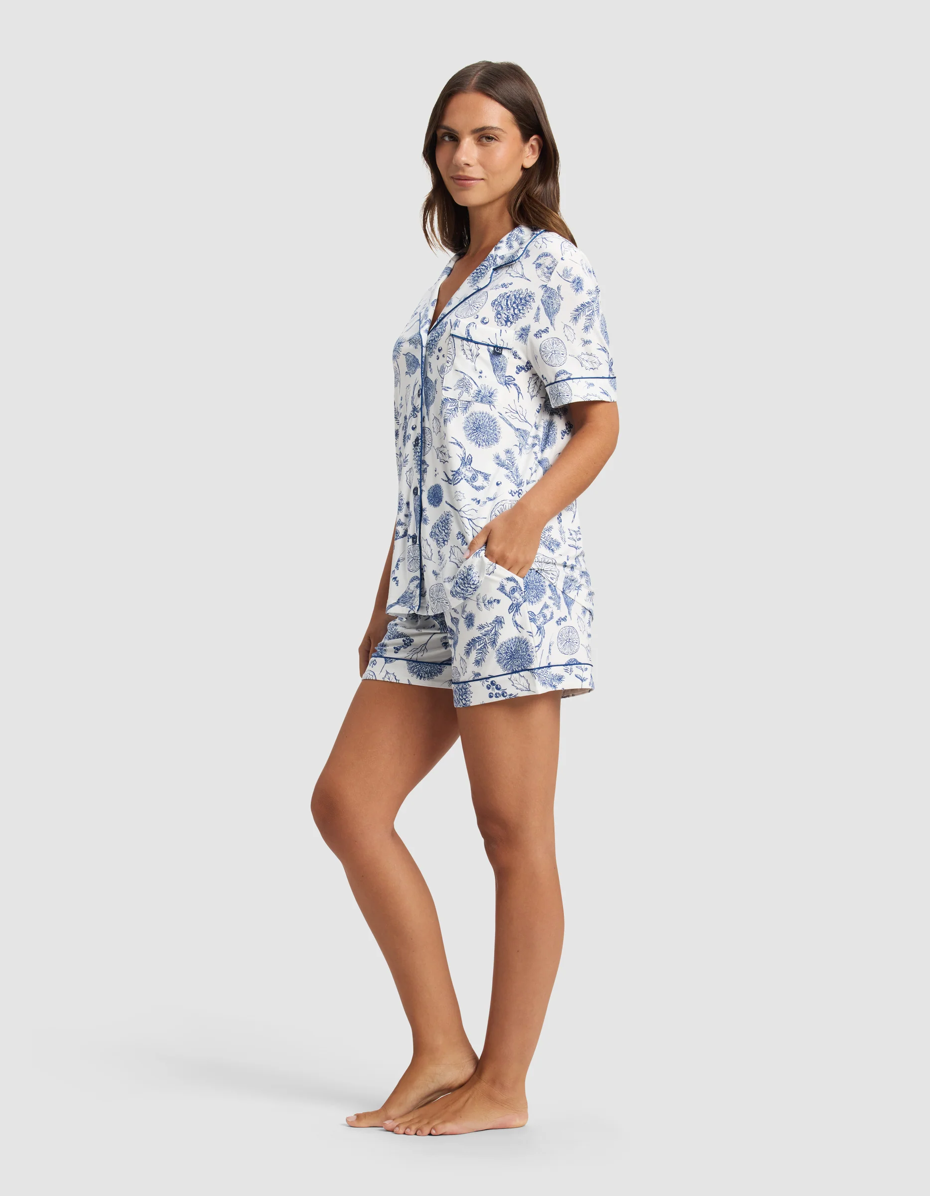 Women's Bamboo Stretch-Knit Short Sleeve Pajama Set - Last Chance - Image 4