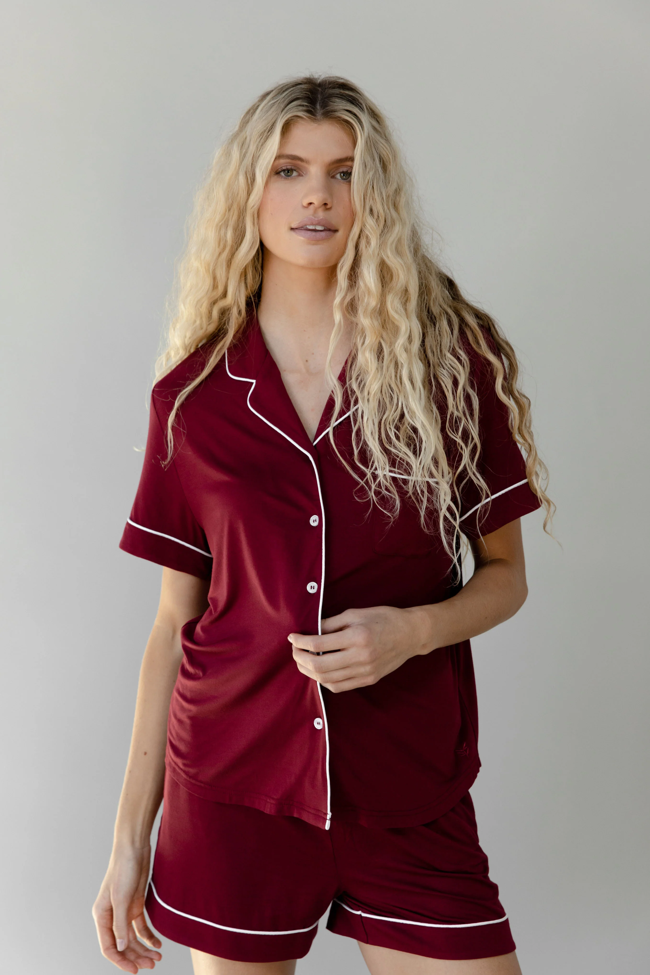 Women's Bamboo Stretch-Knit Short Sleeve Pajama Top - Last Chance - Image 13