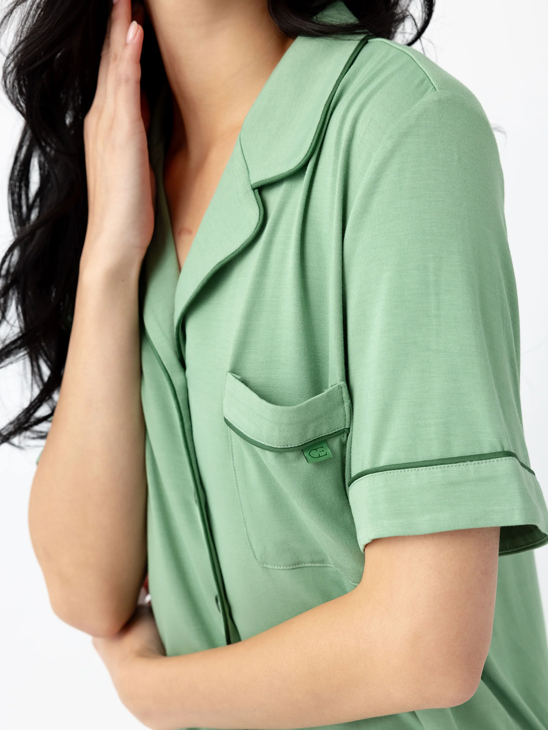 Women's Bamboo Stretch-Knit Short Sleeve Pajama Top - Last Chance - Image 19
