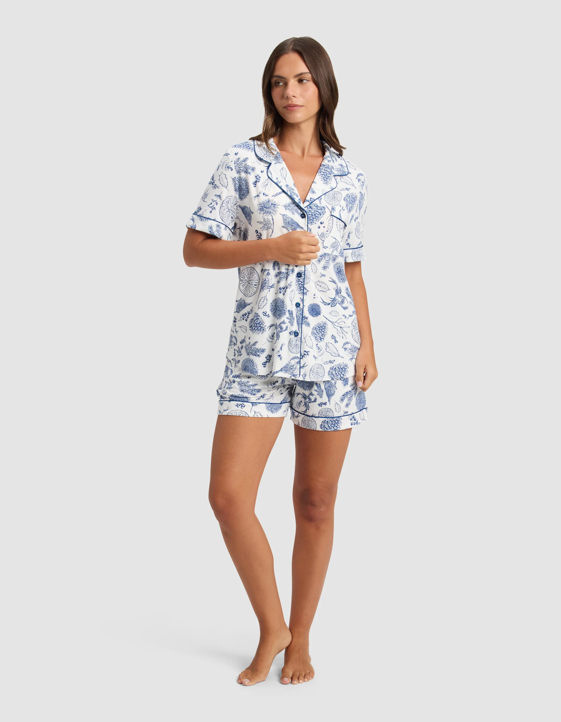 Women's Bamboo Stretch-Knit Short Sleeve Pajama Top - Last Chance - Image 32