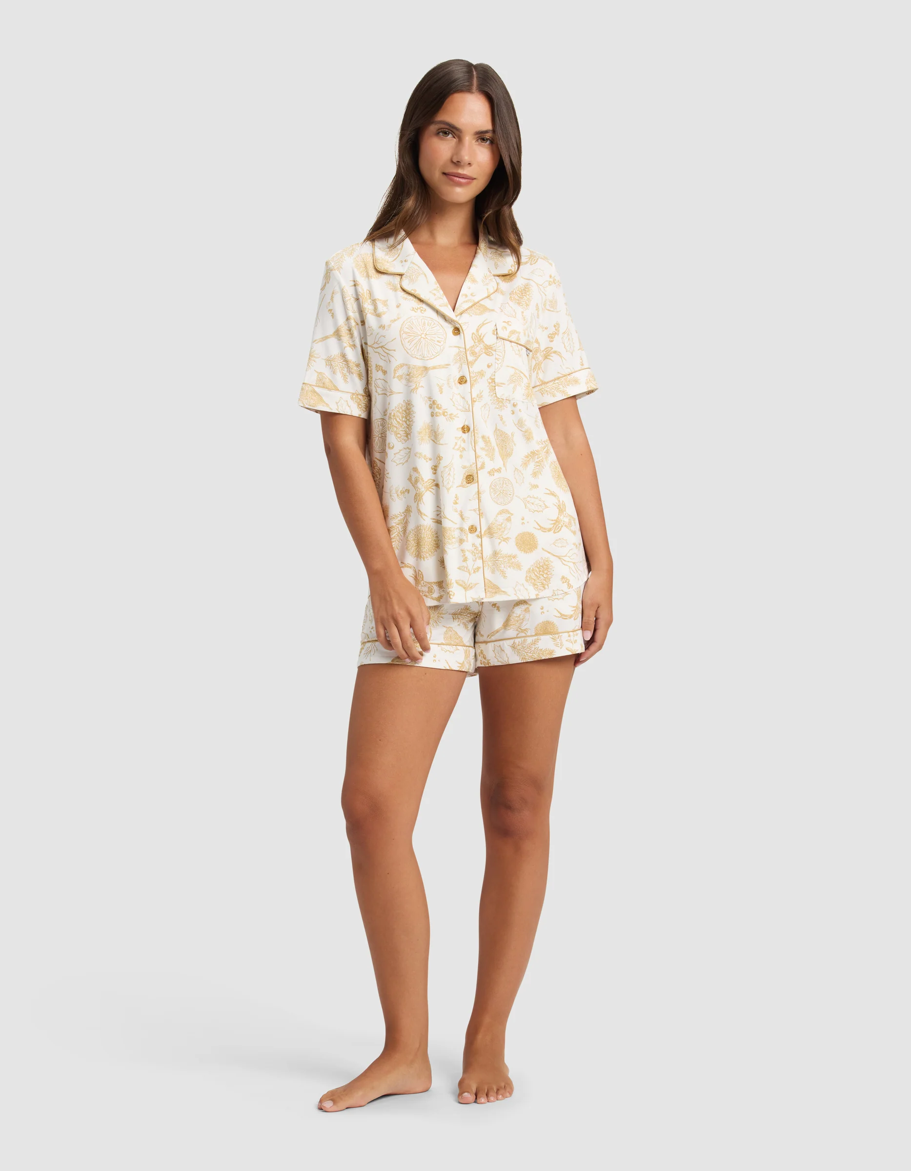 Women's Bamboo Stretch-Knit Short Sleeve Pajama Top - Last Chance - Image 34