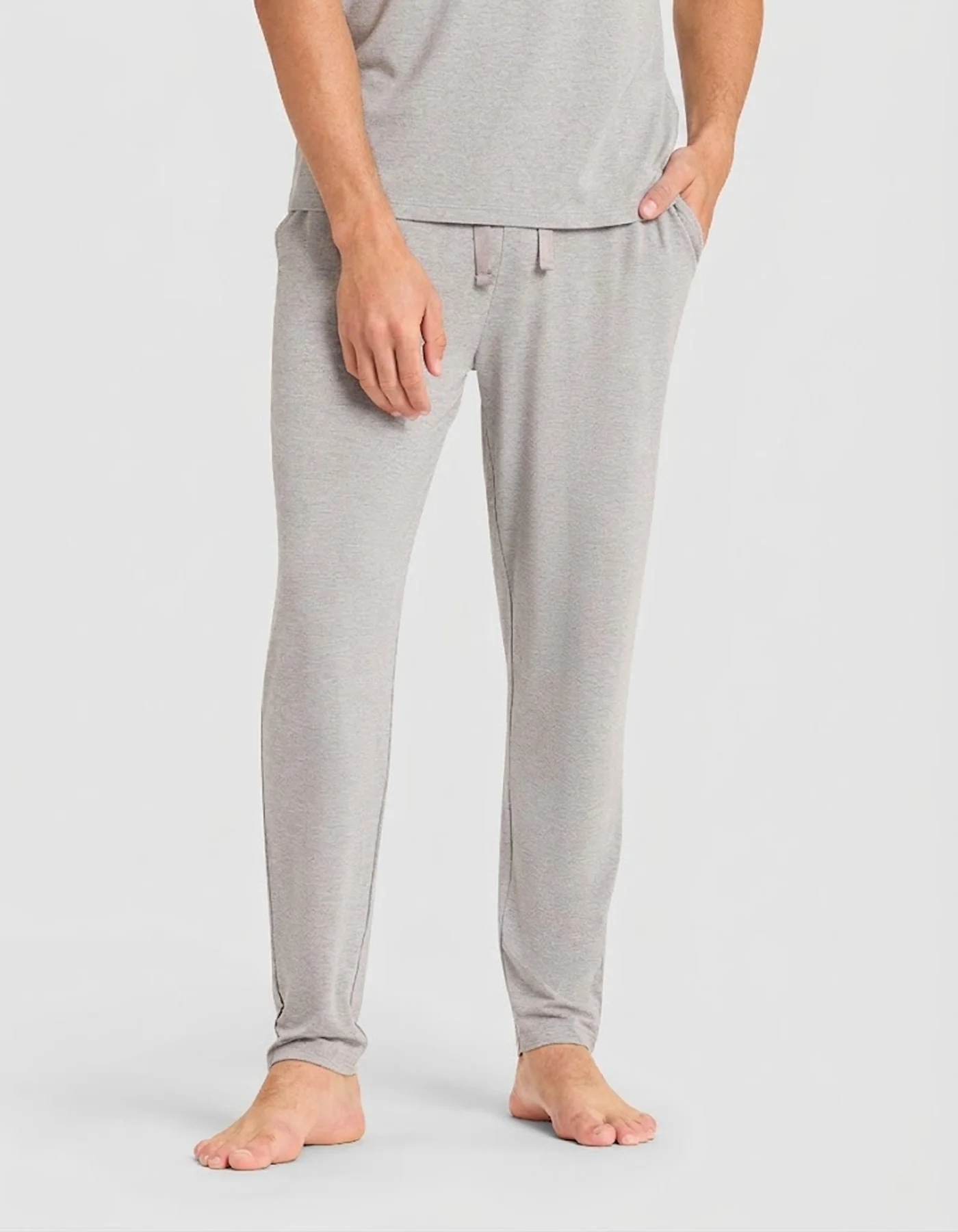 Men's Bamboo Stretch-Knit Short Sleeve Tee & Pant Pajama Set - Image 16