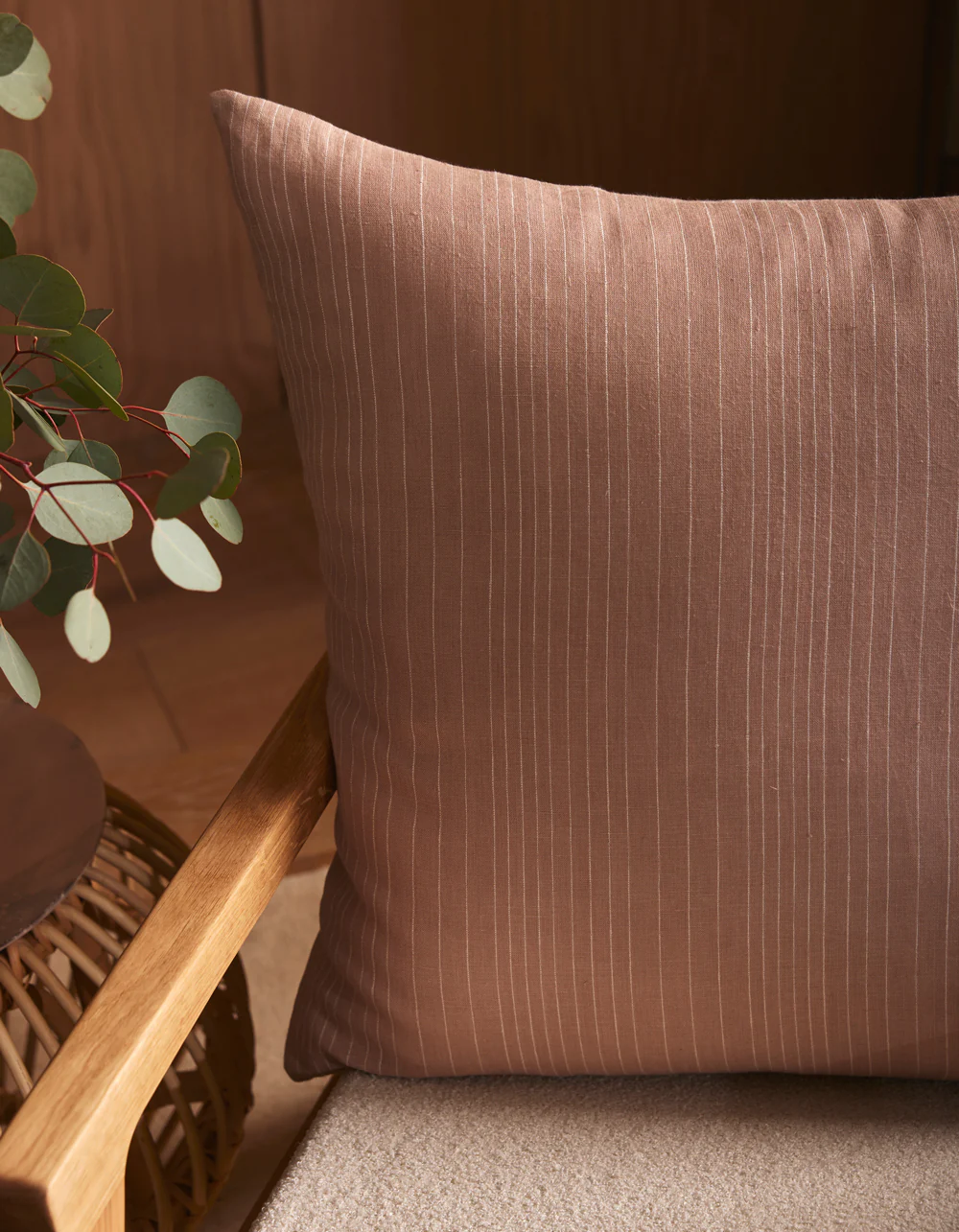 Striped Linen Throw Pillow - Image 25