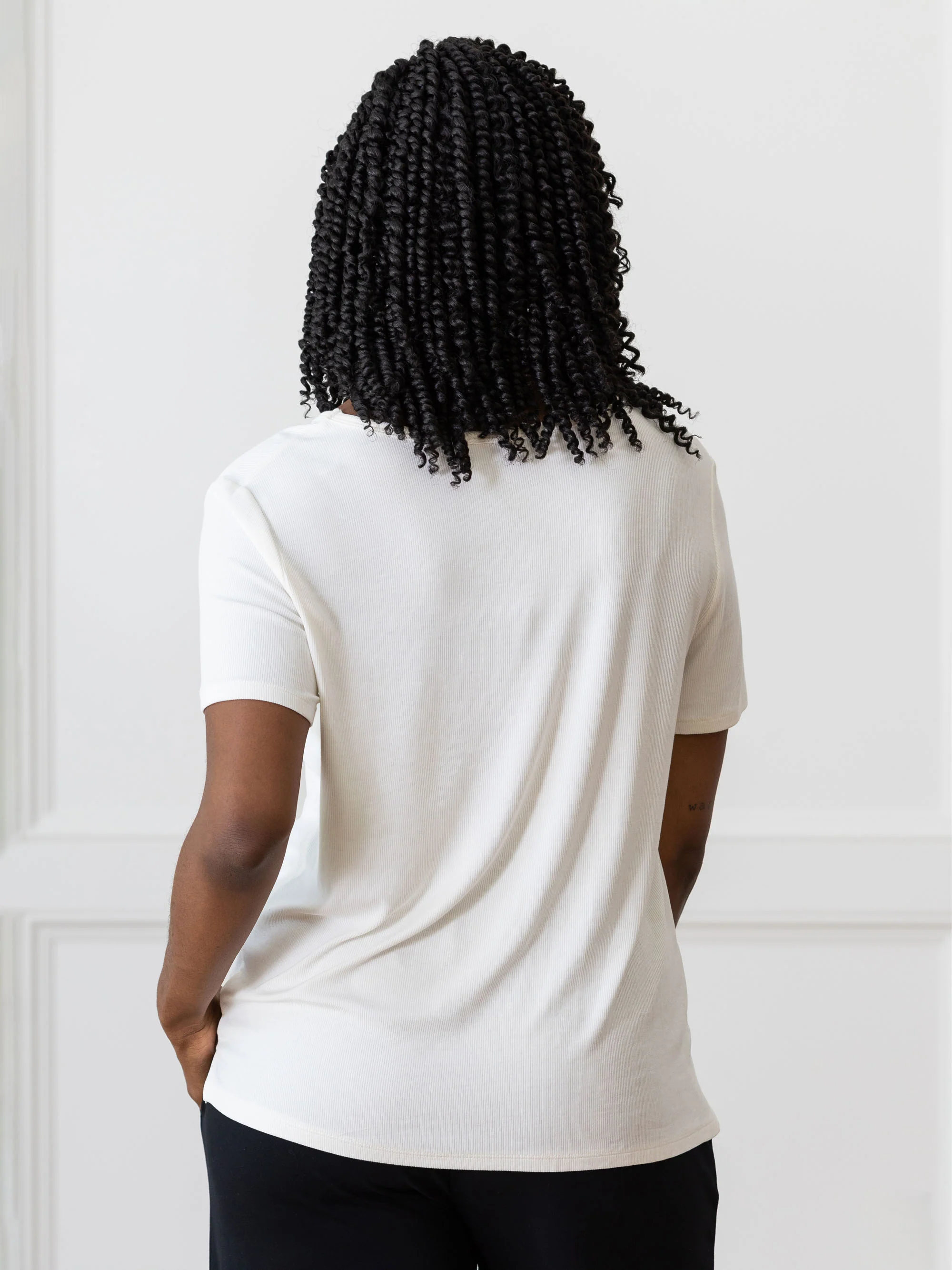 Women’s Bamboo Rib-Knit Short Sleeve Lounge Top - Last Chance - Image 14