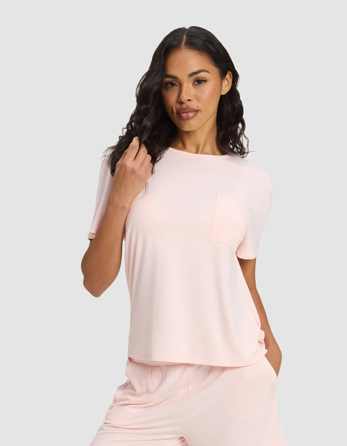 Women's Bamboo Stretch-Knit Lounge Tee & Pants Set - Image 13