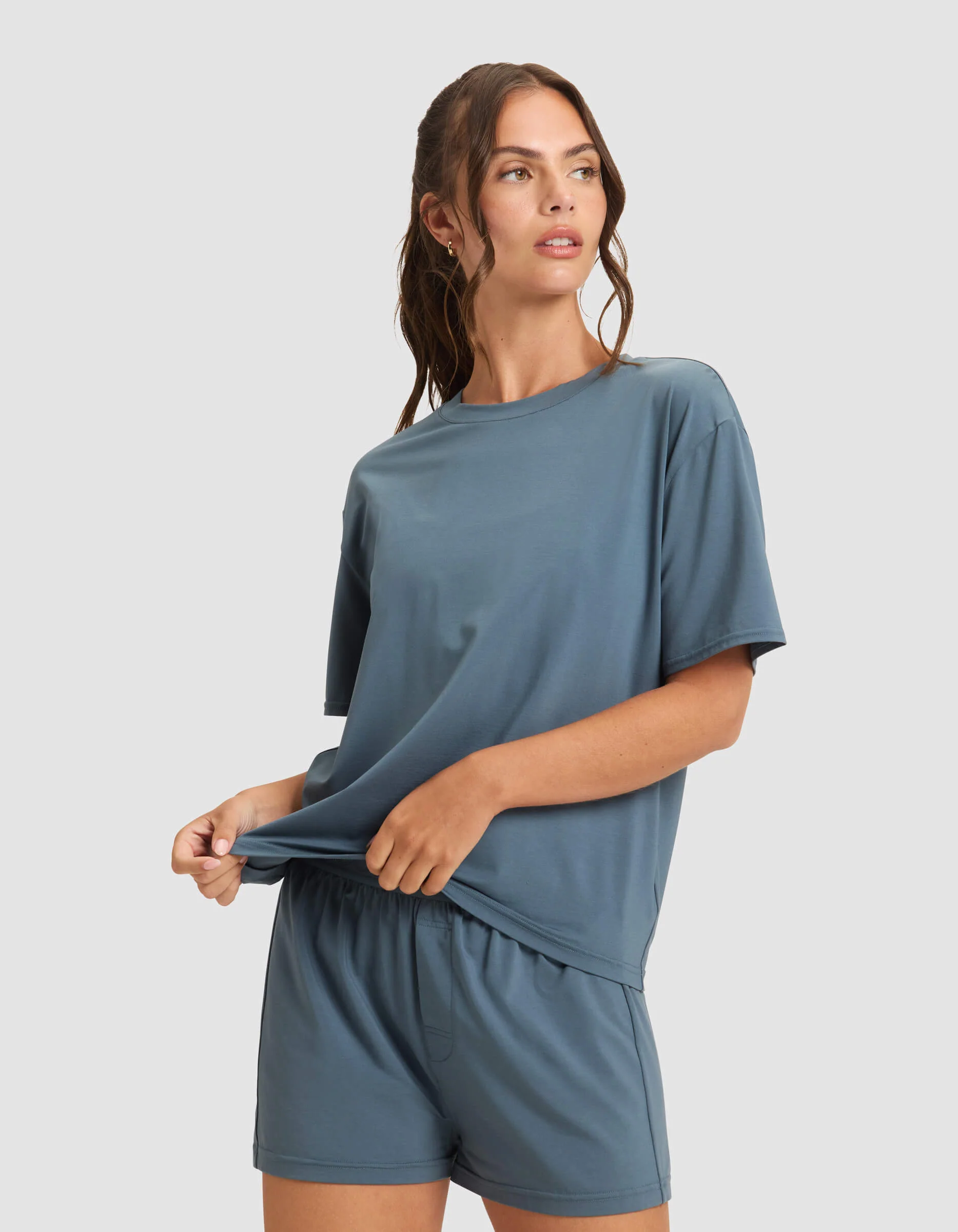 Women's First Layer Pajama Short Sleeve Tee & Boxer Short Set - Image 17