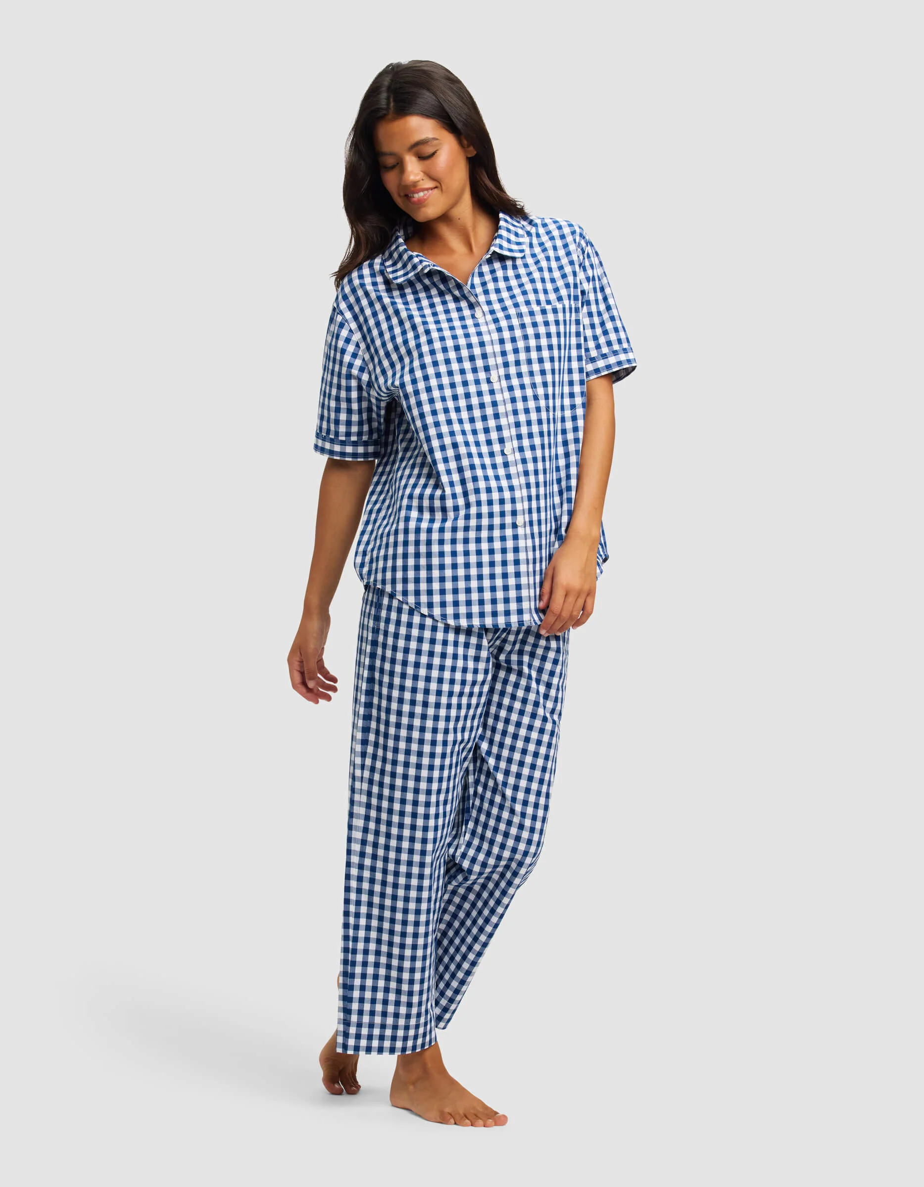 Women's Sutton Short Sleeve & Cropped Pajama Pant Set - Image 14